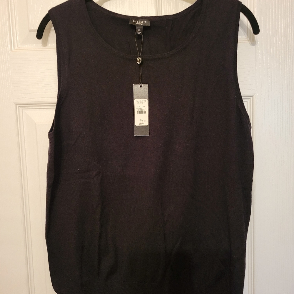 Talbots Black sweater tank